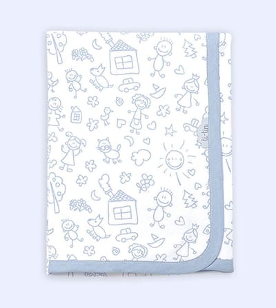 Hydrofiele Luiers - Zachte Katoenen Baby Verschoningsdoek Lichtblauw 80x75 cm