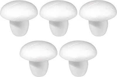 Rayher hobby DIY piepschuim paddestoel - 5x - 13 cm - wit - Knutselen - materialen