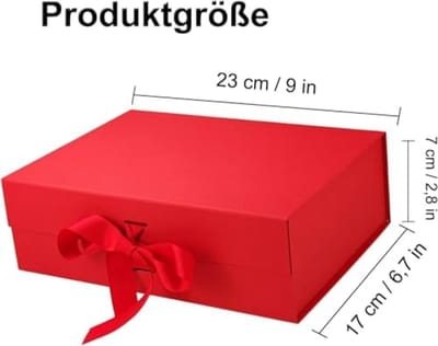 Herbruikbare geschenkdoos met magnetische sluiting en strik