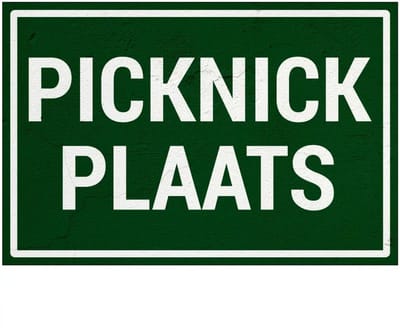 Picknickplaats bord | Sign Again materiaal | 18 x 12 cm