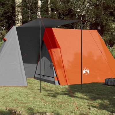 Kampeertent 3 personen - Koepeltent pop-up - Outdoor avontuur - Waterdicht winddicht - 465 x 220 x 170 - Grijs oranje