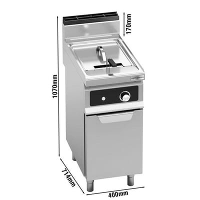 GGM Gastro Elektro Fritteuse - 18 Liter - 13,5 kW - Bflex Digital Zilver