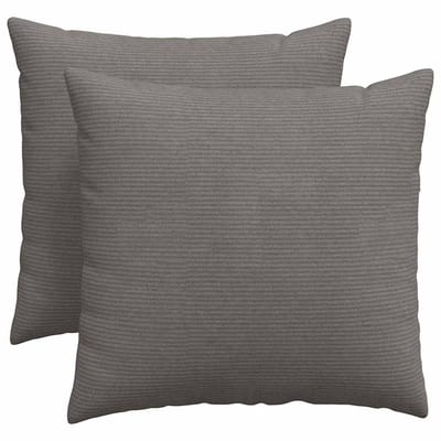 vidaXL - Zitkussens - 2 - pcs - Lichtgrijs - 50 - x - 50 - cm - Corduroy - stof