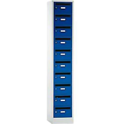 Postverdeelkast, met inwerpgleuf, 1 compartiment, veiligheidscilinderslot, gentiaanblauw