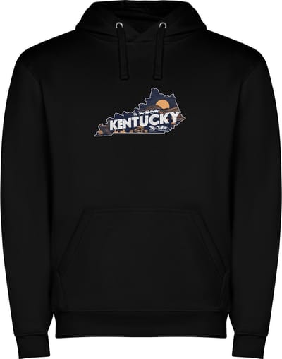 Zwarte Wanna have hoodie voor de echter Amerika / Verenigde Staten liefhebber, de Amerikaanse staat Kentucky Print Full Color Color merk Roly maat L