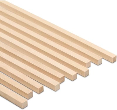 Vierkante Houten Deuvelstaven 3/8" x 36" - Perfect voor Houtbewerking en Ambachten