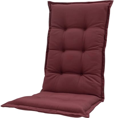 Madison - Tuinkussen - Universeel - Hoge Rug - Panama Bordeaux - 123x50cm - Rood - Tuinstoelkussens - Standaardstoel