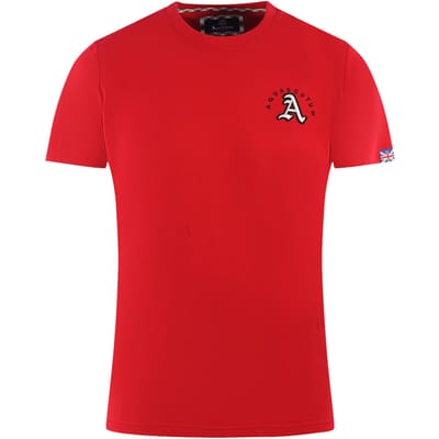 Aquascutum London Embroidered A Logo Red T-Shirt