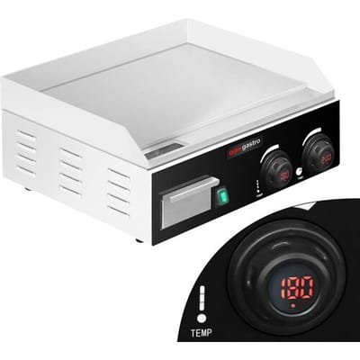 GGM Gastro Elektro Bratplatte mit digitalem Display - 2,2 kW - Glatt - Bratfläche: 520x330mm