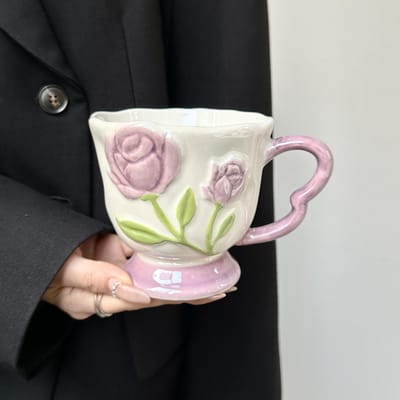 Exquise en hoogwaardige tulp parel licht mok huwelijksbedankje high-end gevoel voor meisjes' kantoor slaapzaal 401-500ml