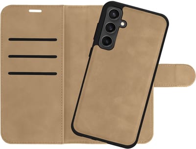 Just in Case hoesje geschikt voor Samsung Galaxy A36 / A56 Hoesje met Pasjeshouder - Uitneembare 2-in-1 Premium Bookcase - Bruin