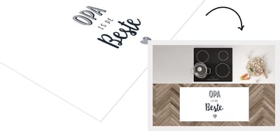 Keukenloper - Loper keuken - Vaderdag geschenk - Quote - Opa - Spreuken - Opa is de beste - 120x60 cm - Keukenloper vinyl