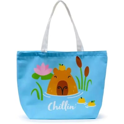 Strandtas Capybara Chillin - Ruime Polyester Tas