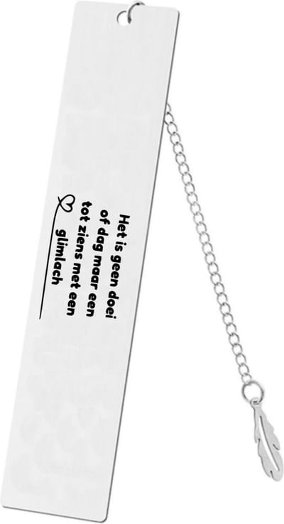 Akyol - het is geen doei of dag maar een tot ziens met een glimlach boekenlegger - Collega - medewerker - collega - welkom cadeau - afscheid - leuk kado voor je collega om te geven