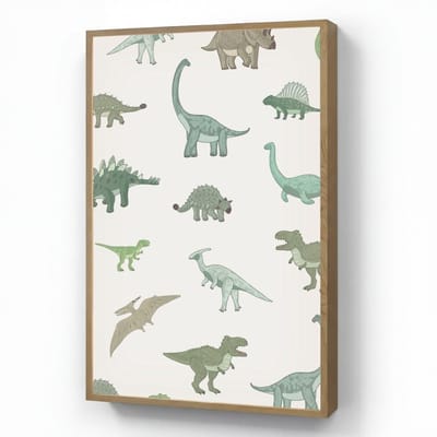Wandlamp 60x90 cm - Oplaadbaar - Dino - Groen - Jongens - Dinosaurus - Blauw - Wandlampen binnen woonkamer - Slaapkamer lamp - Decoratieve nachtlamp - Vloerlamp draadloos