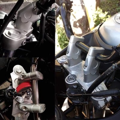 Stuur Risers - Handvat Adapter - Motor Rijden - Universele Pasvorm - 22mm - Zwart