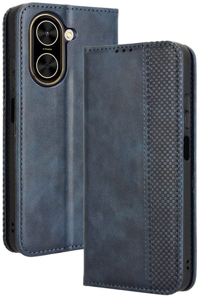 Coverup Hoesje - Geschikt voor Xiaomi Redmi A5 (173mm) Hoesje - Coverup Vintage Style Book Case - Blauw