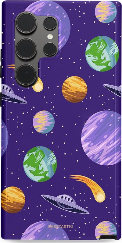Casetastic Hoesje Geschikt voor Samsung S24 Ultra - Stijlvolle Beschermende Duo-layer Case - Ufo verkeer