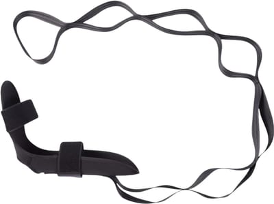 Yoga Stretch Band voor Benen en Voeten – Flexibiliteit, Revalidatie, Oefenband voor Plantar Fasciitis en Voetzorg - Fitness Training Band - Zwart