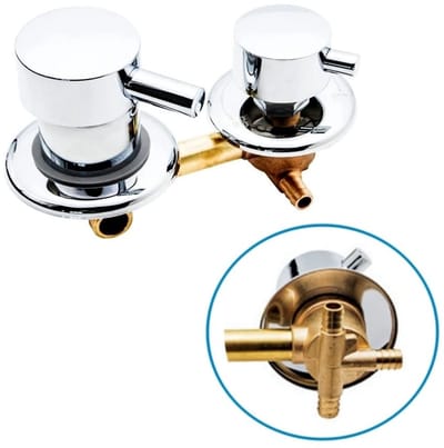 Dailygoods- Douchekraan Temperatuurregeling - Mengkraan Warm/Koud - Messing Verchroomd - Keramische Cartridge - Waterbesparend - Schroefdraad G 1/2