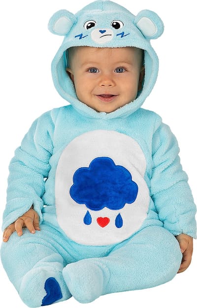Funidelia | Grumpy Bearkostuum Troetelbeertjes voor baby  Tekenfilms, Care Bears, Beer - Kostuum voor baby Accessoire verkleedkleding en rekwisieten voor Halloween, carnaval & feesten - Maat 69 - 80 cm - Blauw