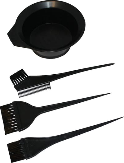 Professionele haarverfset 4-delig - haarverfkwast (3x) en verfbak voor haarverf