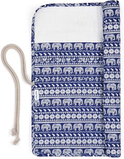 Blauwe Olifant Breinaalden Roltas 45.5 x 36 cm - Organizer voor Breinaalden, Haaknaalden en Accessoires met 20 Vakken