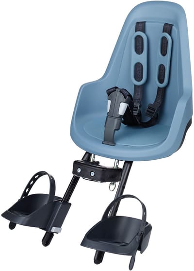 Bobike One Mini voorzitje - Citadel Blue - fietsstoeltje - kinderzitje - voorzitje - fietszitje - voor fiets of e-bike
