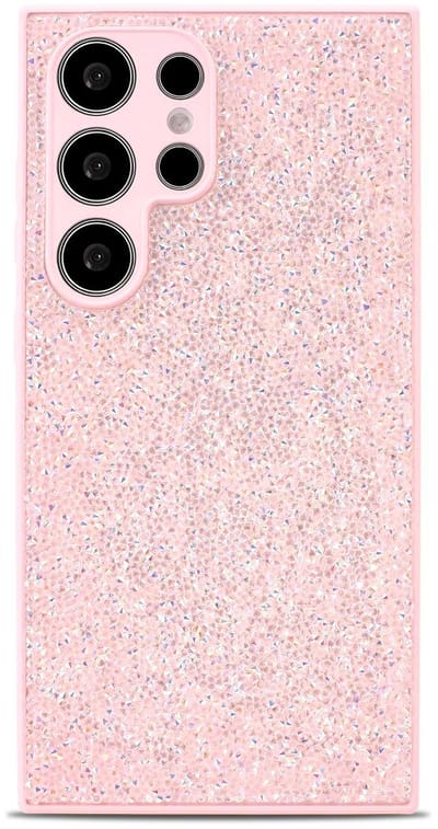 Hoesje Geschikt voor Samsung Galaxy S26 Ultra - Roze - Casemania Diamant Glitter Back Cover