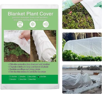 Ademende Vliesdoek voor Planten 2.5 x 10m - Vorstbescherming en Winterbescherming