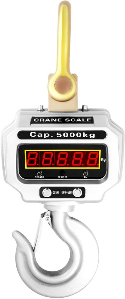 Digitale Hangweegschaal - Kraanweegschaal - Capaciteit 5000 kg - Hoge Nauwkeurigheid - LCD-scherm - Haakweegschaal - Industrieel Gebruik