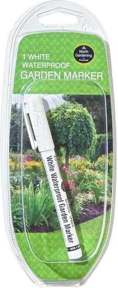 Waterbestendige stift voor plantenlabels - wit