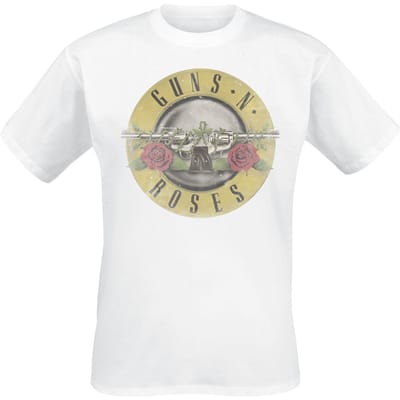 Guns N' Roses Distressed Bullet Heren T-shirt - wit - 3XL