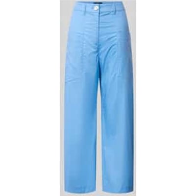 wide fit stoffen broek met opgestikte zakken