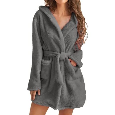 Verdikte Warme Badjas Winter Dames Capuchon Huis Pluche Pyjama's Gevoerd Studenten Nachtkleding Homewear Badjas Meisjes Nachtkleding Loungewear 2XL