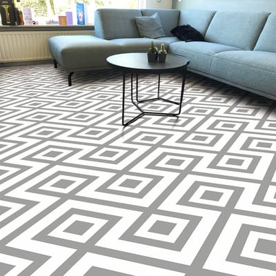 Antislip vloerstickers met beschermende coating - Ruitvormige tegels - 1 sticker van 60x100 cm