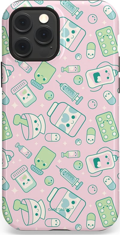 Casetastic Hoesje Geschikt voor Apple iPhone 12/12 Pro Magsafe - Stijlvolle Beschermende Duo-layer Case - Geneeskrachtig Roze