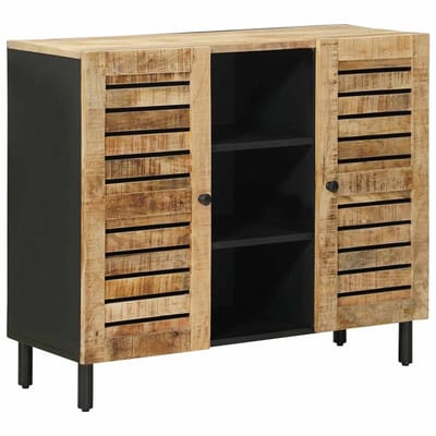 vidaXL - Opbergkasten - Naturel - 90 - x - 33 - x - 75 - cm - Massief - Mango - Hout