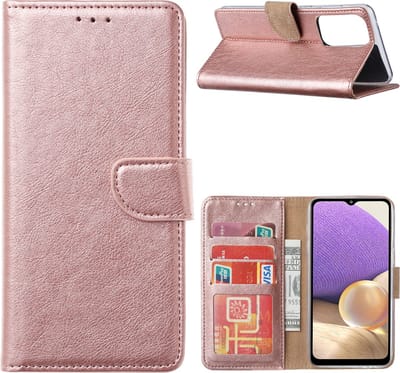 Samsung A73 hoesje bookcase Rose Goud - Samsung Galaxy A73 wallet case portemonnee hoesje - A73 5G Hoes met Pasjeshouder cover