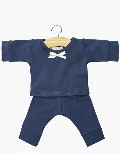 Minikane Poppenkleding Pyjama Morgan Donkerblauw met Strikje 34 cm