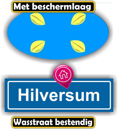 Jerma - Hilversum - Vlag - Auto - Sticker - 2x ovaal 13x7 cm - 2st 7x2.5 cm - Vinyl - zelfklevend