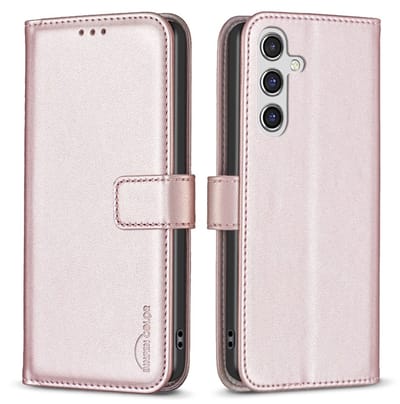 BINFEN Hoesje - Geschikt voor Samsung Galaxy A56 Hoesje - BINFEN Color Book Case - Rose Gold