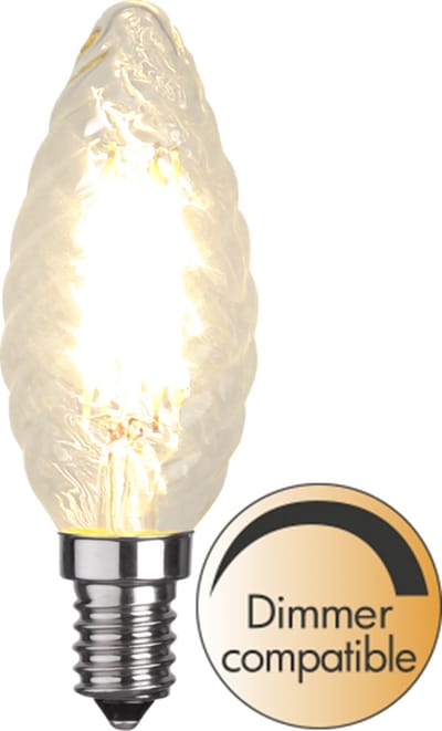 Kaarslamp - E14 - 4.2W - Extra Warm Wit - 2700K - Dimbaar - Filament - Helder
