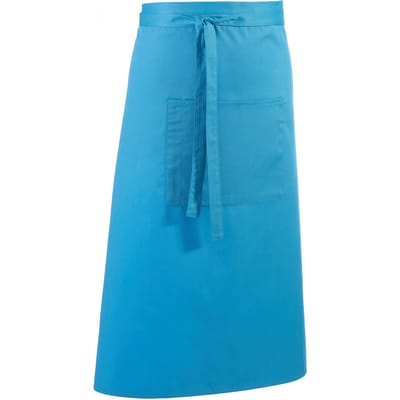 Schort/Tuniek/Werkblouse Unisex One Size Premier Turquoise 65% Polyester, 35% Katoen