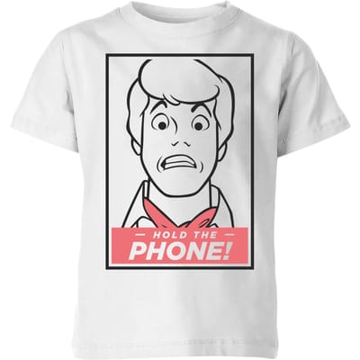 Scooby Doo Hold The Phone Kids' T-Shirt - White - 98/104 (3-4 jaar)