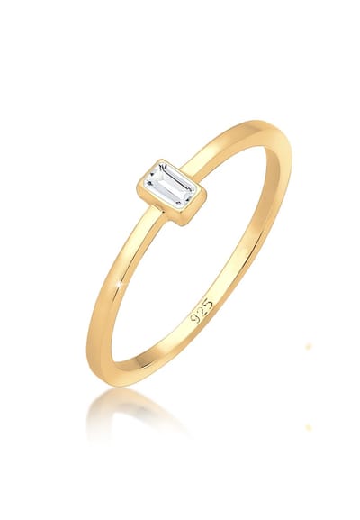 Elli PREMIUM - Ring - Dames met Geo Topaas Steen Vintage in 925 Sterling Zilver - Dames