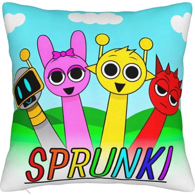 Sprunki Game Vierkante Kussenslopen Polyester Stoel Oren Roze Kussenhoes Grappige Huisdecoratie Kussensloop 45*45 40x40cm
