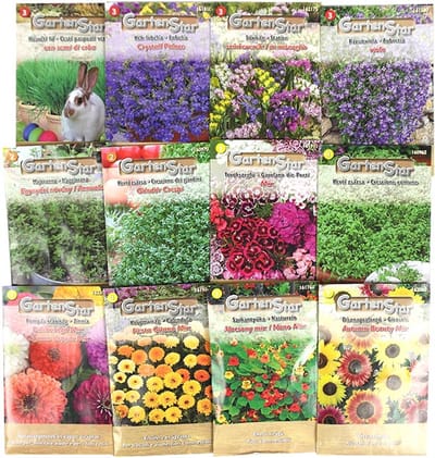 Gartenstar – Bloemen- en kruidenzaden 105 stuks 35 verschillende