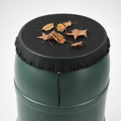 Dailygoods- Deksel Regenton met Trekkoord - Regenton Net - Bescherming tegen Bladeren - Nylon - Diameter 95 cm - Zwart - Regentonnet