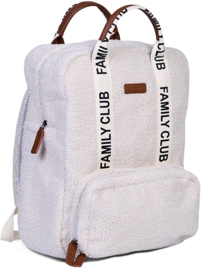 Childhome Family Club Rugzak – Teddy Offwhite – Unisex luiertas met koelvakken, verzorgingsmatje en kinderwagenhaken – 20,5L